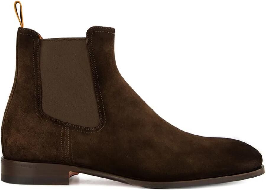 Santoni Archerboot suède Chelsea laarzen Bruin