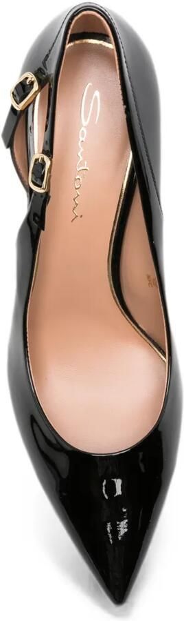 Santoni Audrey leren pumps Zwart - Foto 4