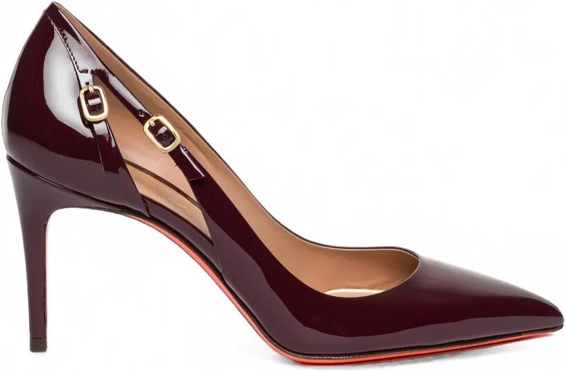 Santoni Audrey suède pumps Rood