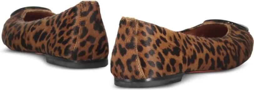 Santoni Ballerina's met dierenprint en gespdetail Beige - Foto 2
