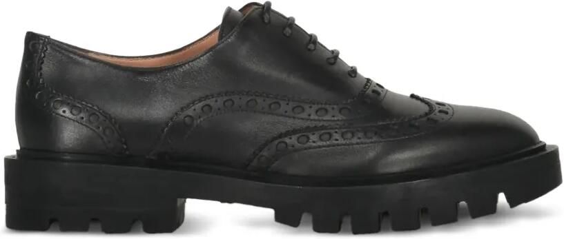 Santoni Brogues met detail Zwart