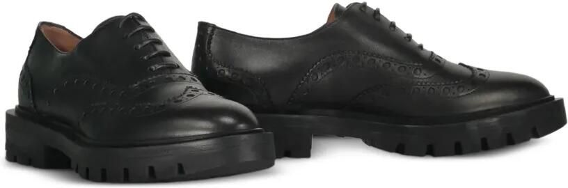 Santoni Brogues met detail Zwart - Foto 3