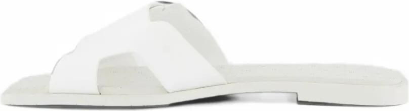 Santoni Sandalen met gespdetail en vierkante neus Wit - Foto 5