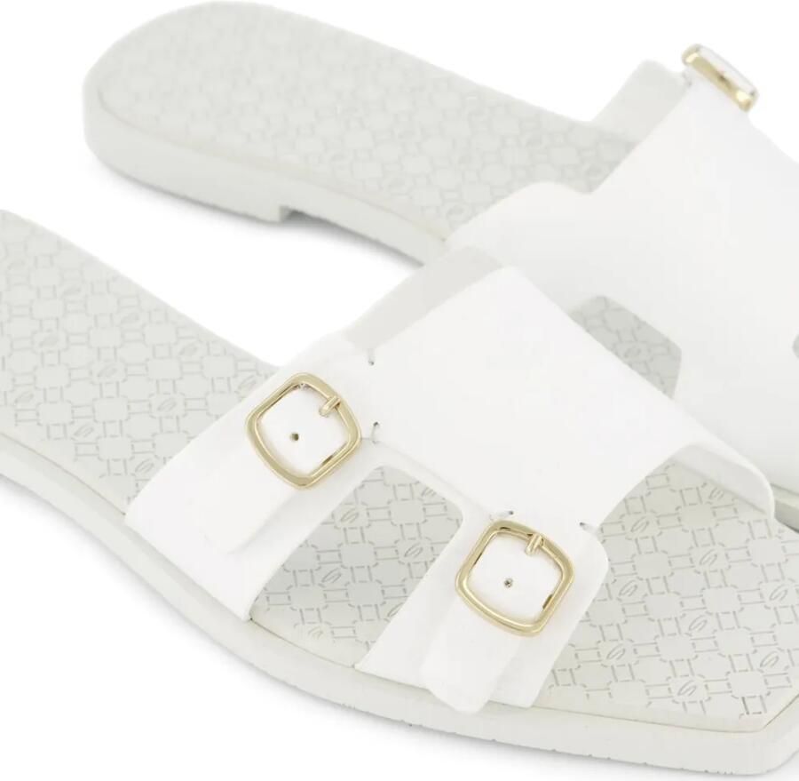 Santoni Sandalen met gespdetail en vierkante neus Wit - Foto 2