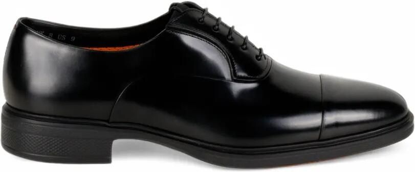 Santoni cap-toe lace-up oxford shoes Zwart