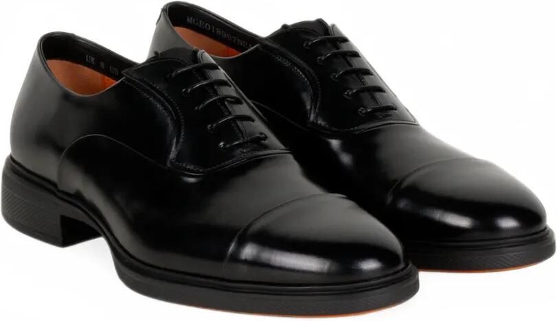 Santoni cap-toe lace-up oxford shoes Zwart - Foto 3