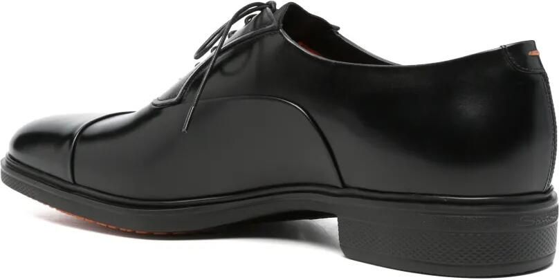 Santoni Oxford schoenen met bewerkte neus Zwart - Foto 4