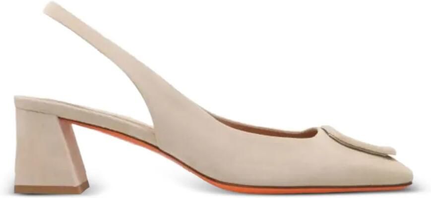Santoni Carla slingback pumps met gespdetail Beige
