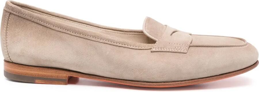 Santoni Carla suède loafers Beige