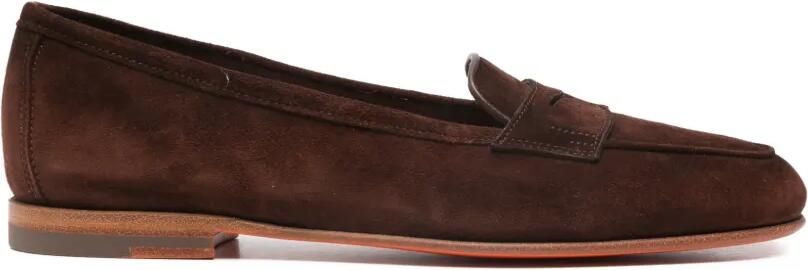 Santoni Carla suède penny loafers Bruin