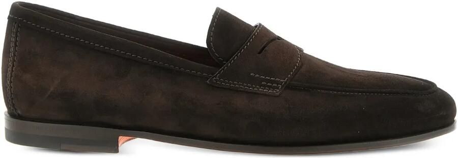Santoni Carlo suède loafers Bruin