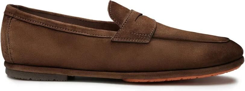 Santoni Carlo suède penny loafers Bruin