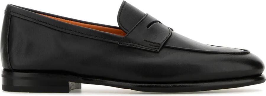 Santoni Carlos leren loafers Zwart
