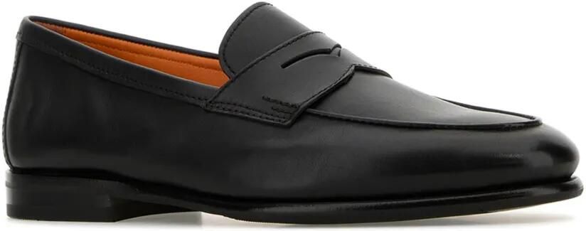 Santoni Carlos leren loafers Zwart - Foto 2