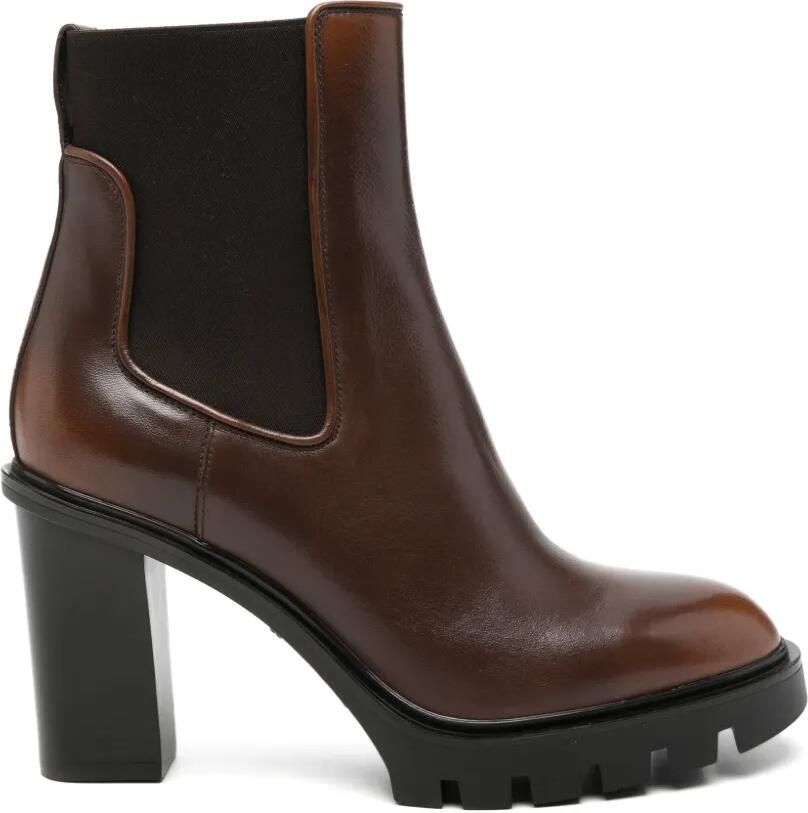 Santoni Chelsea laarzen met chunky zool Bruin