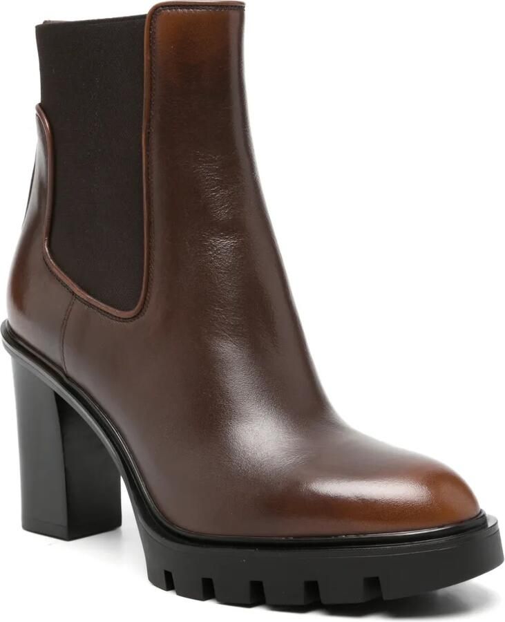 Santoni Chelsea laarzen met chunky zool Bruin - Foto 2