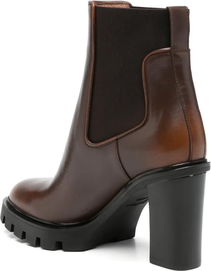 Santoni Chelsea laarzen met chunky zool Bruin - Foto 3