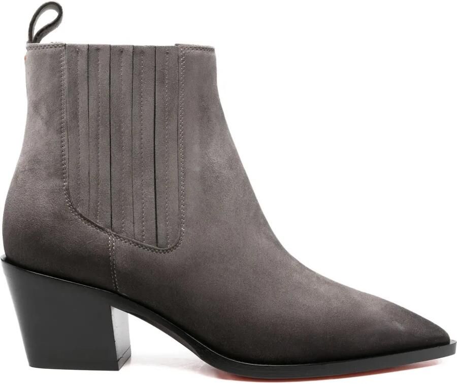 Santoni Chelsea laarzen met puntige neus Grijs