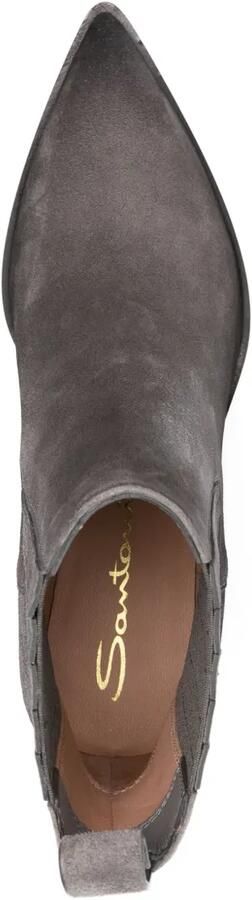 Santoni Chelsea laarzen met puntige neus Grijs - Foto 4