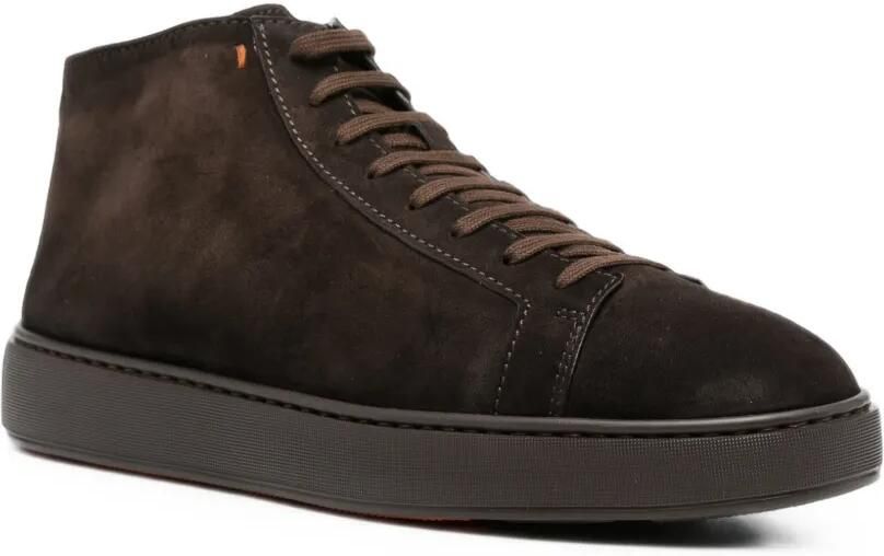 Santoni Clean Icon high-top sneakers Bruin - Foto 3