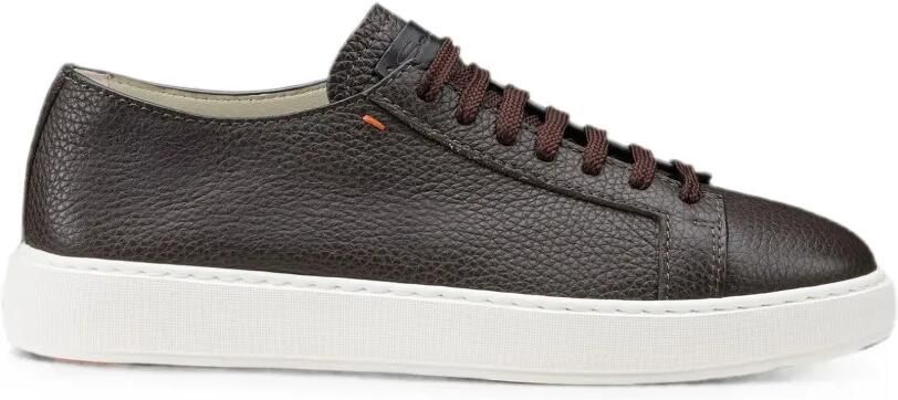 Santoni Clean Icon Mideuce sneakers van bewerkt leer Bruin