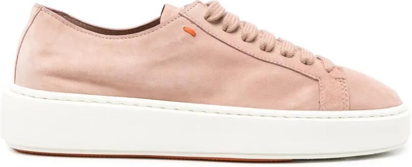 Santoni Clean Icon Toy suede sneakers Roze
