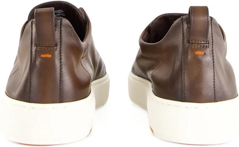 Santoni Cleanic leren slip-on sneakers Bruin - Foto 2