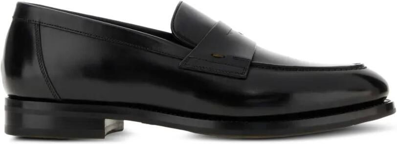 Santoni Colin leren loafers Zwart