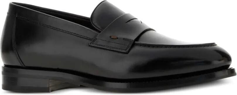 Santoni Colin leren loafers Zwart - Foto 2
