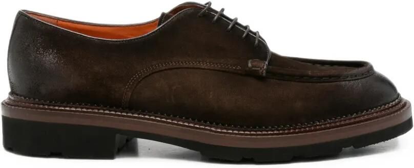 Santoni Colin RS suede Derby shoes Bruin