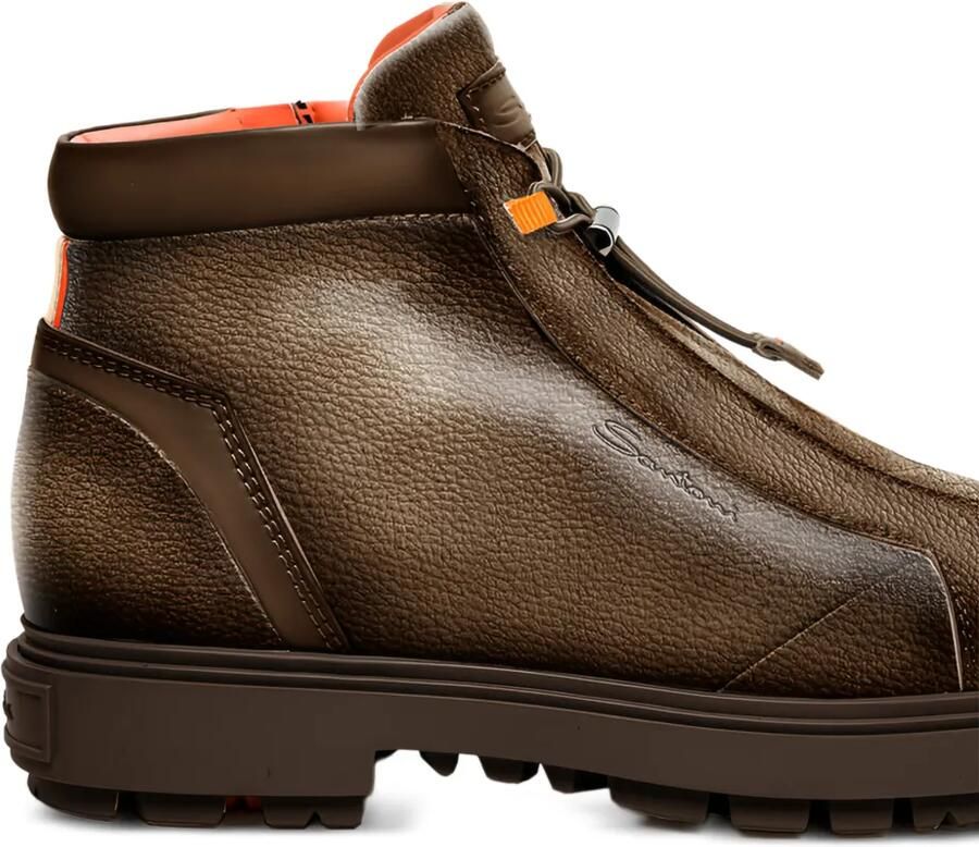 Santoni Corvat bewerkte laarzen Bruin - Foto 2