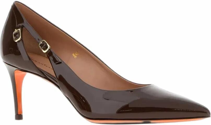 Santoni cut-out patent-finish pumps Bruin - Foto 2