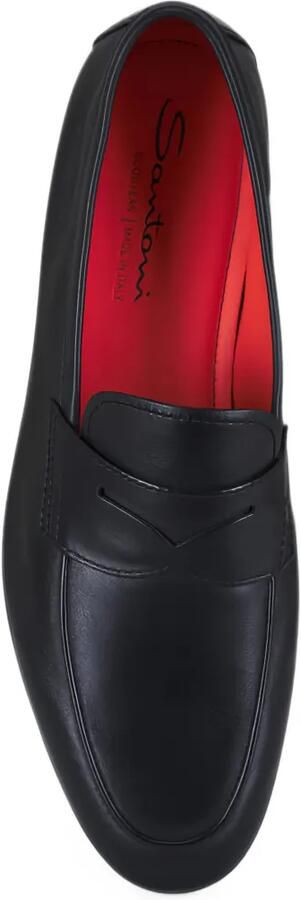 Santoni Darius leather loafers Zwart - Foto 4