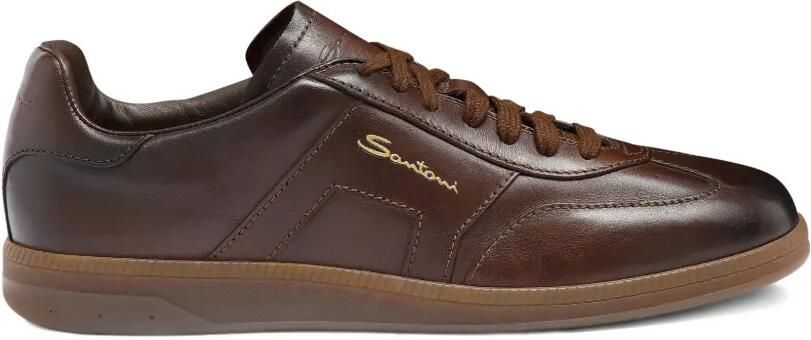 Santoni DBS Oly leren sneakers Bruin