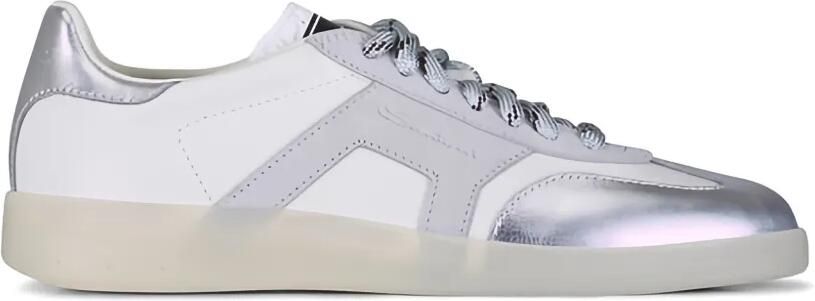 Santoni DBS Oly leren sneakers met vlakken Wit