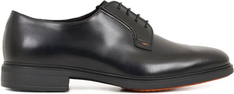 Santoni Derby schoenen met blokhak Zwart