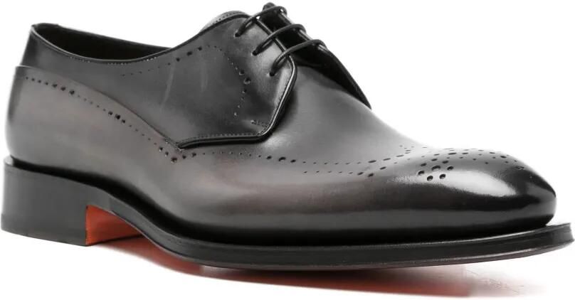 Santoni Derby schoenen met brogue detail Grijs - Foto 2