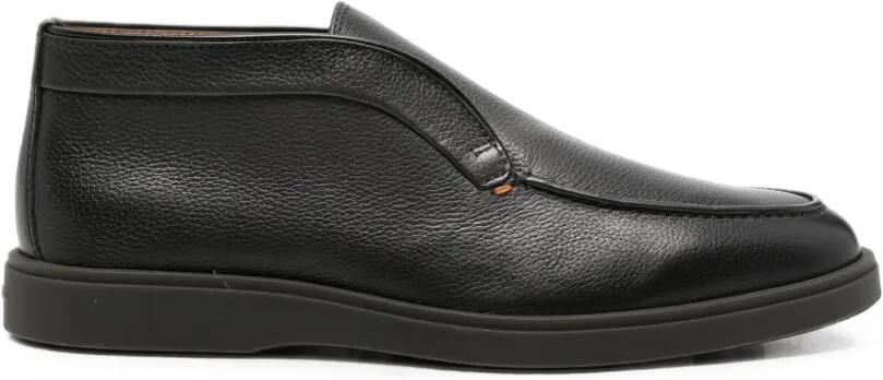 Santoni Detroit leren loafers Zwart