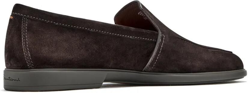 Santoni Donkerbruin loafers met stiksel - Foto 4