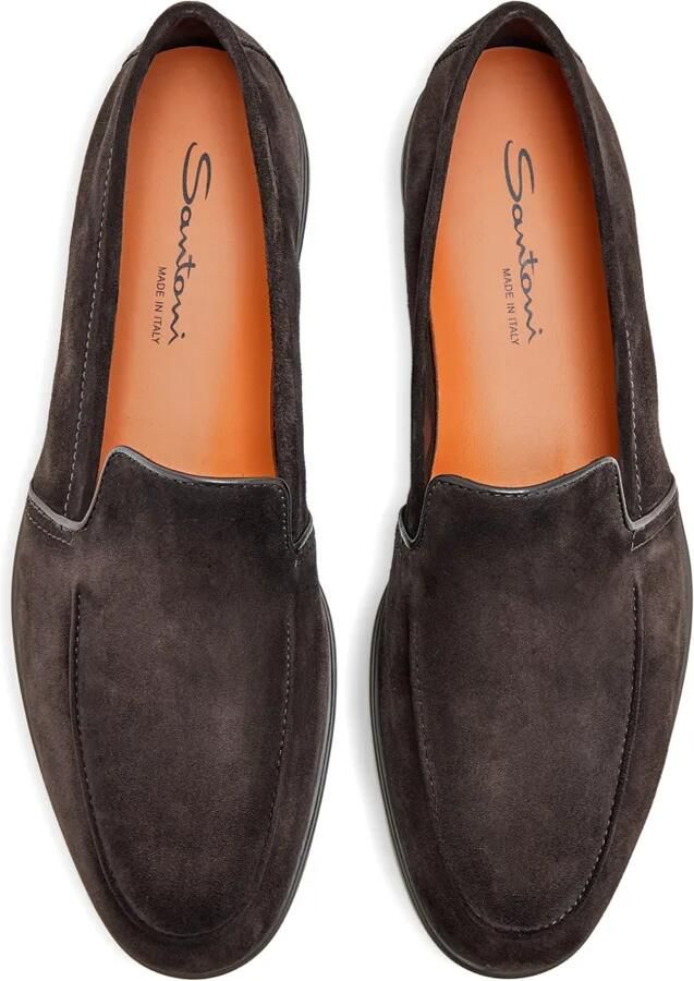 Santoni Donkerbruin loafers met stiksel - Foto 3