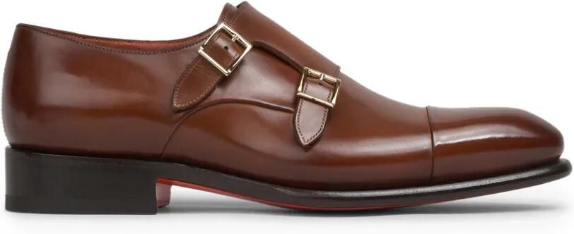 Santoni Schoenen met dubbele gesp Bruin