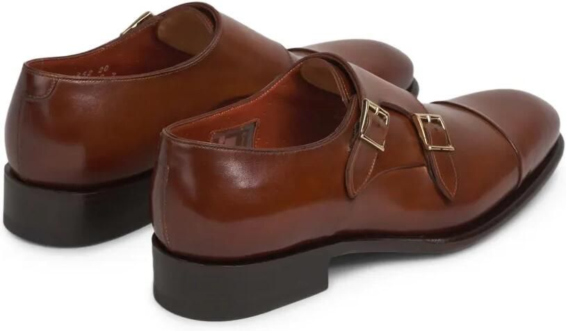 Santoni Schoenen met dubbele gesp Bruin - Foto 5