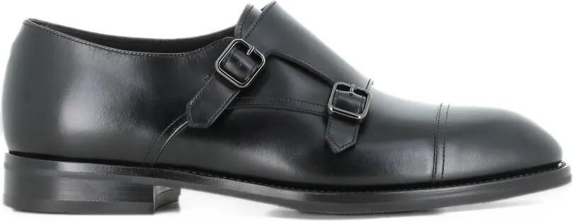 Santoni double-strap monk shoes Zwart