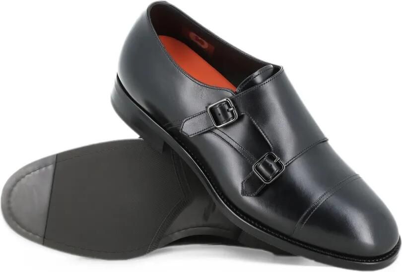 Santoni double-strap monk shoes Zwart - Foto 2