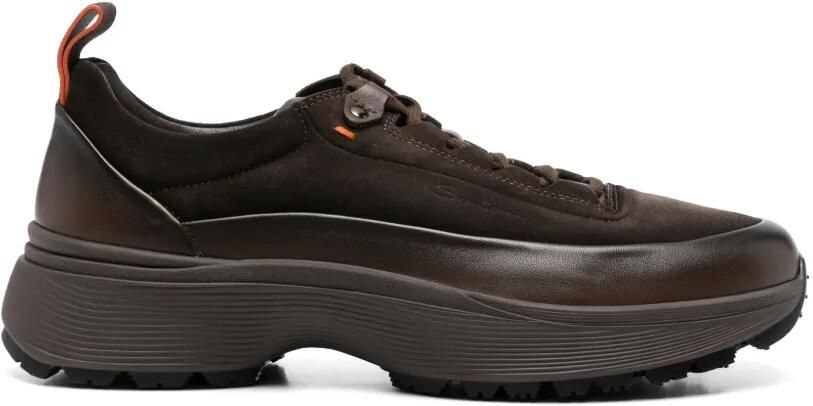 Santoni Easy Bounce Mountain sneakers met vlakken Bruin
