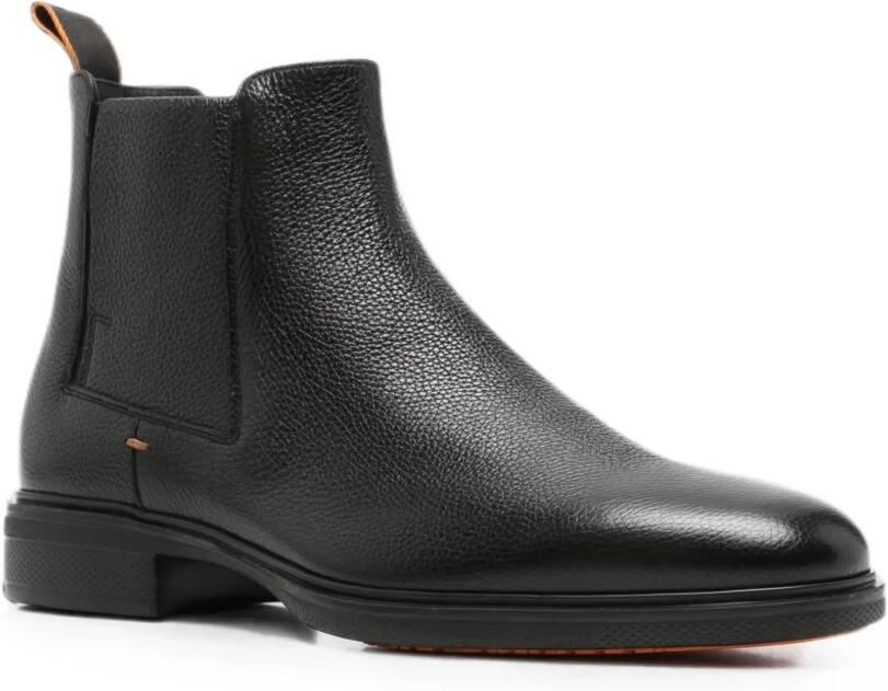 Santoni Easy Chelsea laarzen van bewerkt leer Zwart