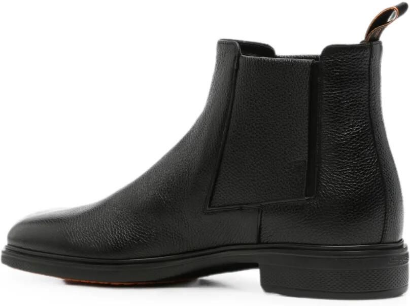 Santoni Easy Chelsea laarzen van bewerkt leer Zwart - Foto 2