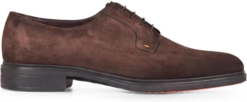 Santoni Easy derby suède schoenen Bruin
