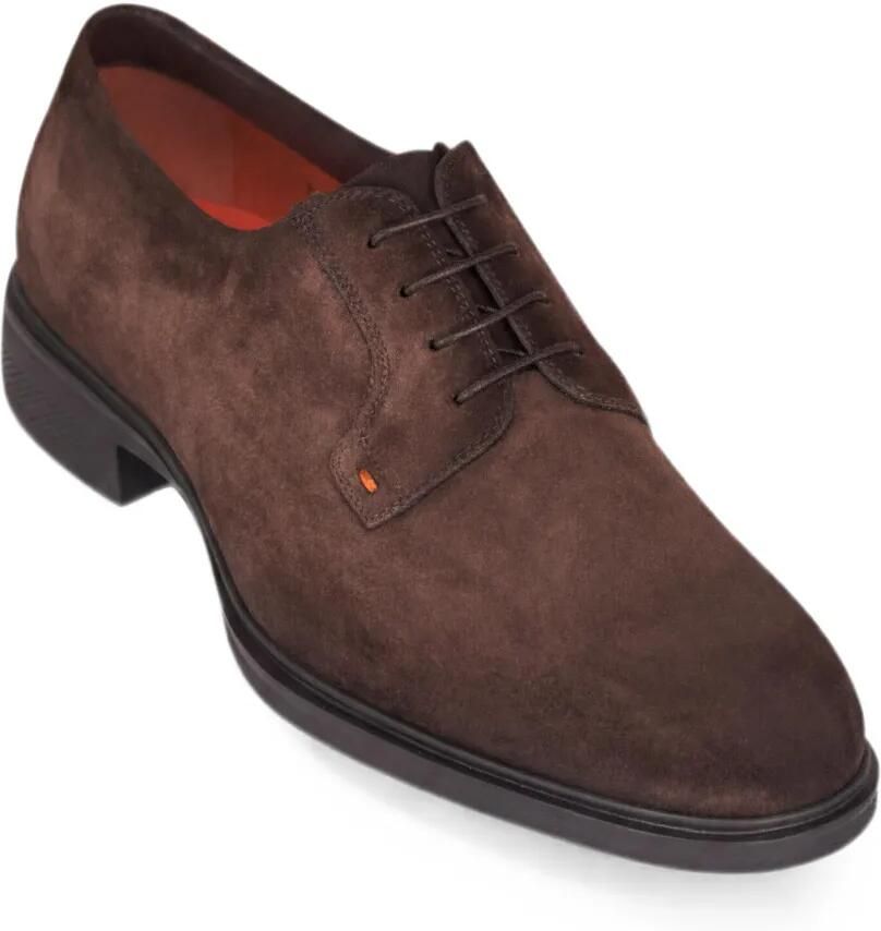 Santoni Easy derby suède schoenen Bruin - Foto 2
