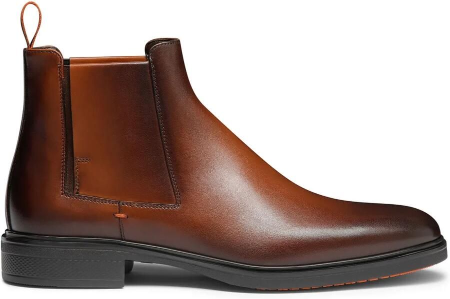 Santoni Easy leren enkellaarzen Bruin